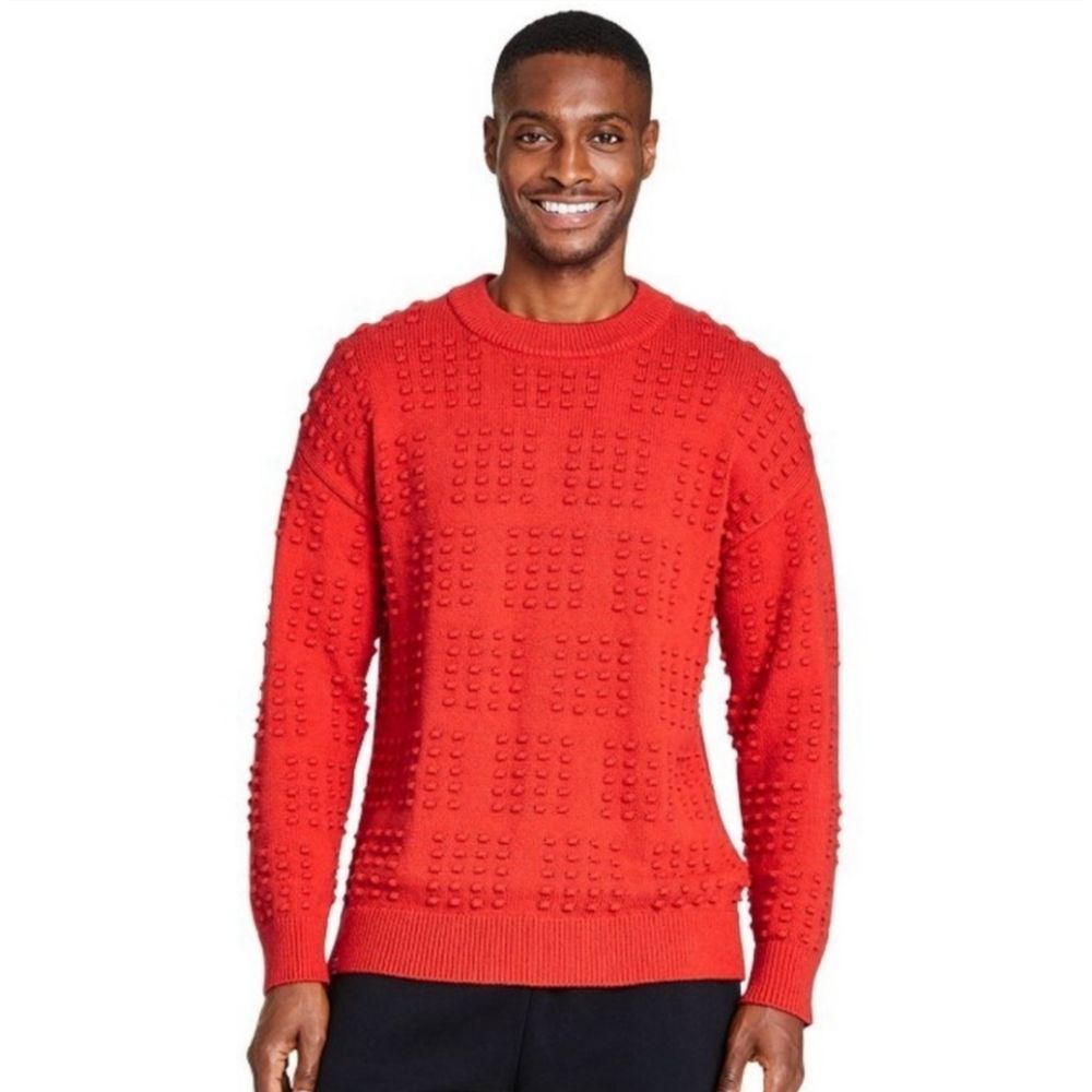 Lego x Target‎ Red Knit Cable Sweater Crew-neck Men's Large